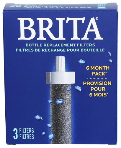 Water Bottle Replacement Filters 3-Pack - BPA-Free Filter Cartridges