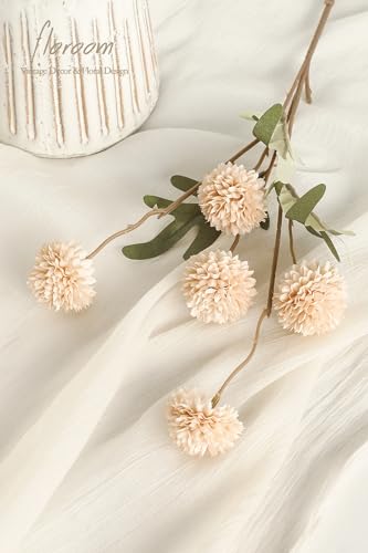 Faux Silk Mini Chrysanthemum Stems, 5-Pack for DIY Wedding & Home Decor