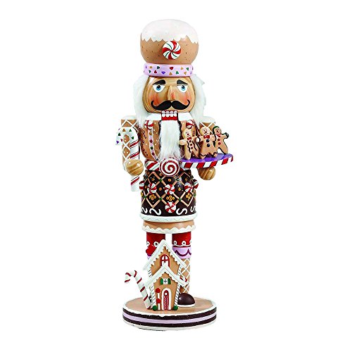 16-Inch Wooden Gingerbread Christmas Nutcracker Tabletop Holiday Decor