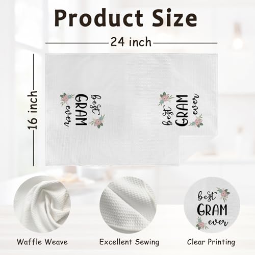 Gram Hand Towels 16x24 - Best Gram Ever Gifts Kitchen Dish Towel, Grandma Gift dvhdajed Variation Gram