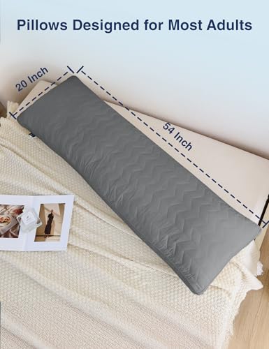 Long Body Pillow with Adjustable Shredded Memory Foam - 20x54 Inch