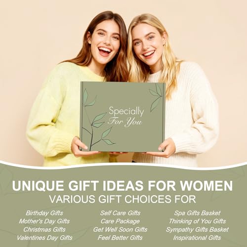 Get Well Soon Gift Basket for Women - Self Care Spa Box (Green) After Surgery