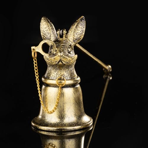 Vintage Rabbit Candle Snuffer with Chain - Gunmetal Finish