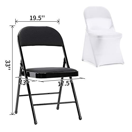 Stretch Spandex Folding Chair Covers - 12 Pack for Events