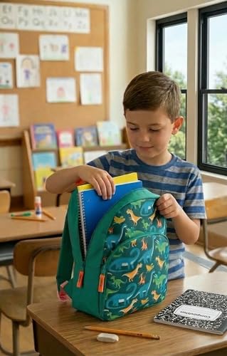 Trail Maker 15 Inch Dinosaur Kids Backpack for Boys and Girls