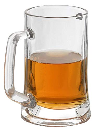 Classic Glass Beer Mugs - 12 oz Lead-Free Beer Glasses, Set of 2
