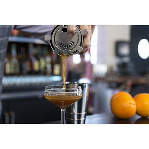 Stainless Steel Cocktail Strainer 5-inch Hawthorne Bar Tool for Home & Professional Use