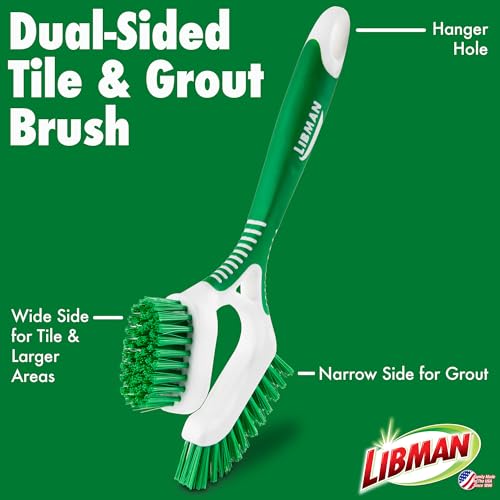 Heavy-Duty Scrub Brush Kit for Tub, Tile & Grout - 3-Piece Cleaning Set