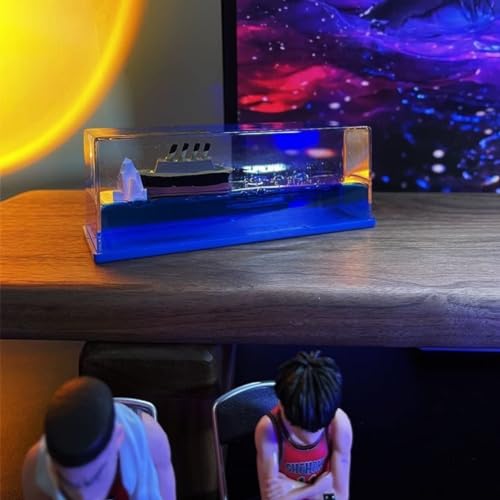 Titanic Cruise Fluid Hourglass Decor - Nautical Desk Ornament Gift