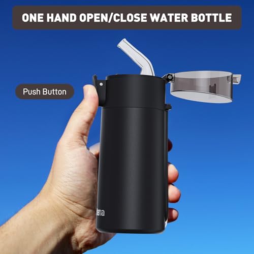 Exllena 5oz Leak-Proof Travel Water Bottle with Straw & Locking Lid