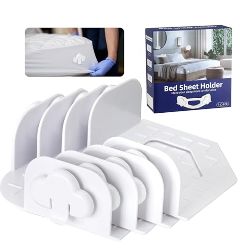 Fitted Sheet Holder Clips - Mattress Grippers for Tight Corners
