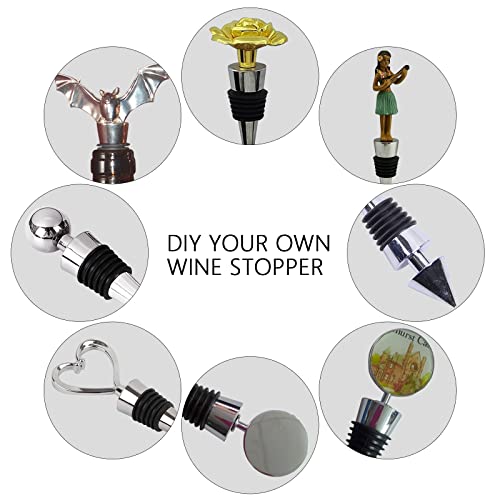 G4S3 10-Pack Stainless Steel Wine Bottle Stoppers - Reusable, Airtight Seal