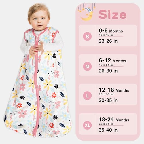 Baby Sleep Sack 3-Pack - Rayon Cotton Wearable Blanket TOG 0.3 (0-6 Months)