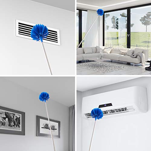 Cobweb Duster Kit with 100-Inch Extension Pole & 2 Washable Duster Heads