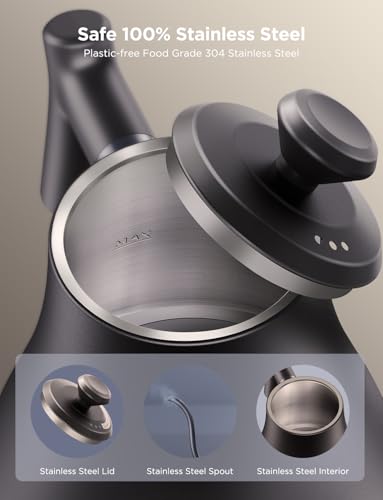 Smart Electric Gooseneck Kettle, WiFi Variable Temperature Tea Kettle, 0.8L