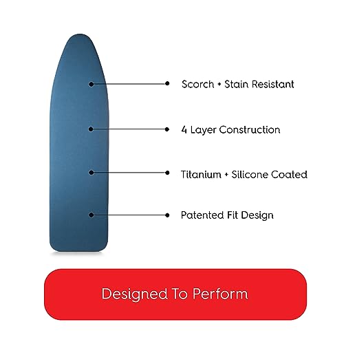 Ironing Board Cover 12x48 Inch - Titanium Coated Heat Reflective Pad