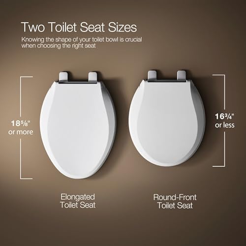 KOHLER Brevia Slow Close Elongated Toilet Seat, White