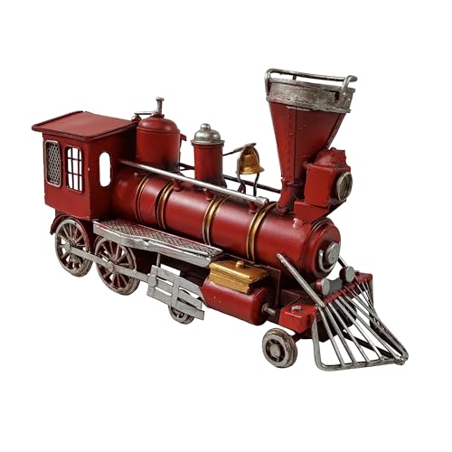 10-Inch Metal Classic Locomotive Model Train Christmas Table Decor