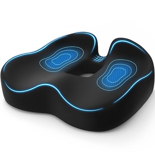 Ergonomic 4-Zone Seat Cushion for Tailbone Pain Relief and Sciatica Support