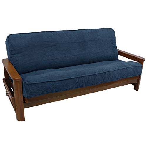 Microsuede Double Corded Futon Cover, Full Size, Indigo