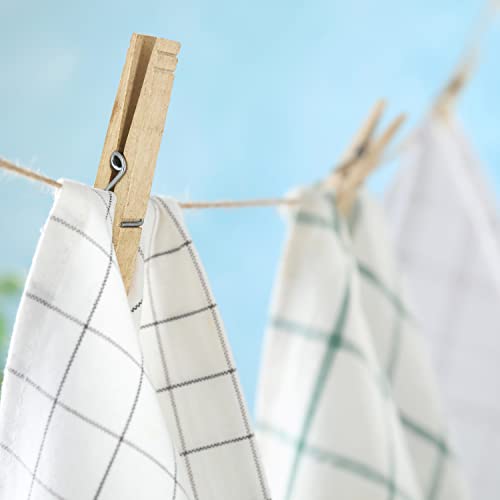 Heavy-Duty Wooden Clothespins with Rust-Resistant Spring, 50-Pack
