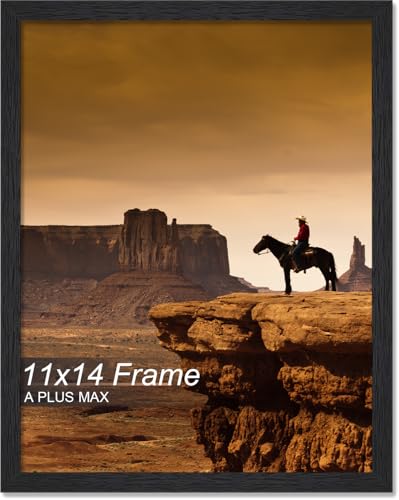 A PLUS MAX 11x14 Black Picture Frame, Lightweight Wall Mount Poster Frame