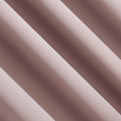 Sun Zero Nordic 2-pack Theater Grade Extreme 100% Blackout Grommet Curtain Panel Pair, 52" x 63", Blush Pink