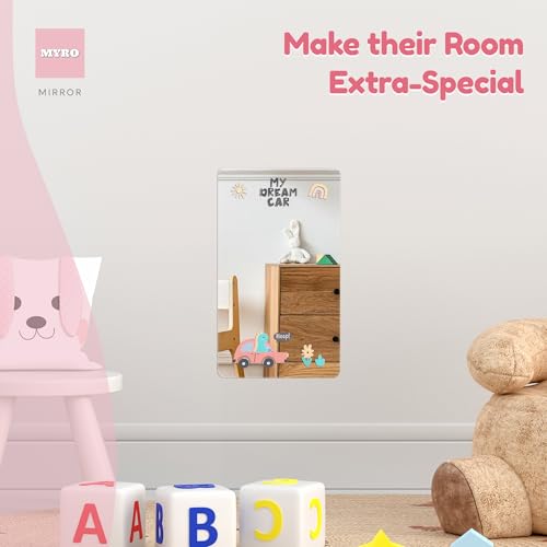 Self-Adhesive Shatterproof Acrylic Wall Mirror for Kids Bedroom and Nursery