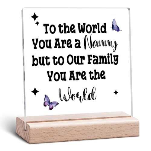 Mother's Day Desk Sign for Grandma Nanny Gift Acrylic Plaque - Grandmother Appreciation