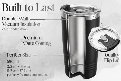 Men's Boss Gift Set - 20oz Travel Tumbler, Leather Notebook & Pen