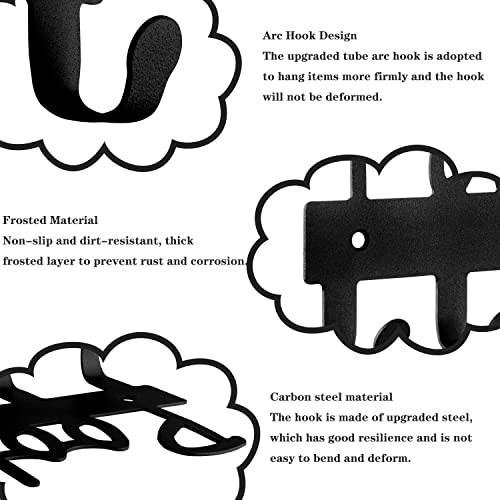 8-Hook Pool Towel Rack - Wall Mount Carbon Steel Organizer for Bathroom