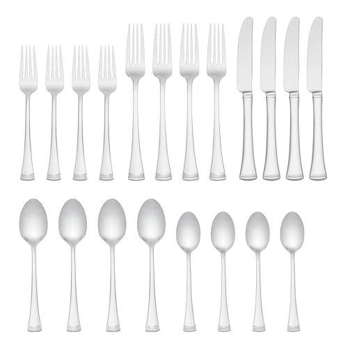 Lenox Portola 20-Piece Flatware Set for 4 - Elegant Stainless Steel Silverware