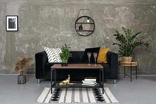 Velvet Loveseat Cover for IKEA Klippan 2 Seater - Black