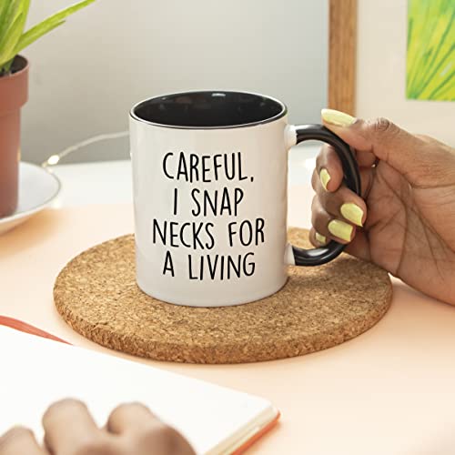 Funny Chiropractor Coffee Mug with Black Handle - Unique Office Decor Gift