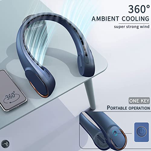 Bladeless Rechargeable Neck Fan 4000mAh Portable Personal Fan