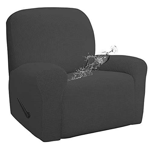 100% Waterproof Recliner Chair Cover - Soft, Leakproof Protector for Pets & Kids, Dark Gray