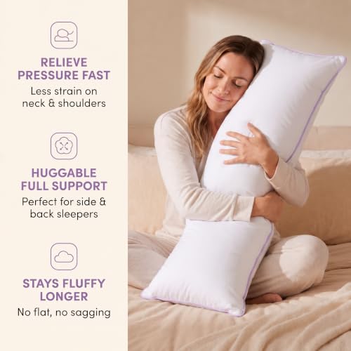 Hypoallergenic Lumbar Pillow Insert 14x36 - Soft Microfiber Cushion