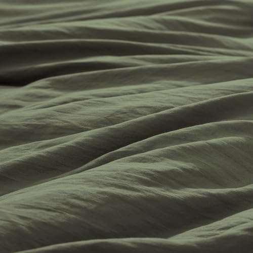 3-Piece Olive Green Queen Comforter Set - Soft Down Alternative Bedding