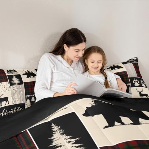 Erosebridal Christmas Rustic Cabin Comforter Set Queen Multi 10 - Patchwork Bedding