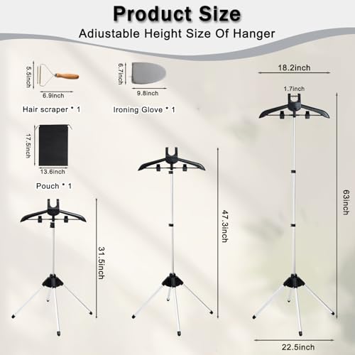 Adjustable Folding Garment Steamer Stand Rack for Home and Travel Ironing