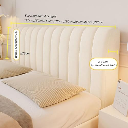 Velvet Bed Headboard Cover - Quilted Slipcover for Full to Cal King
