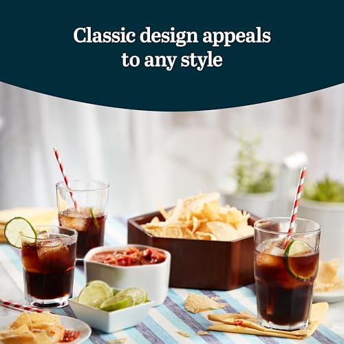 18-Piece Classic Stackable Drinking Glass Set - Cooler, Rocks, and Juice Cups
