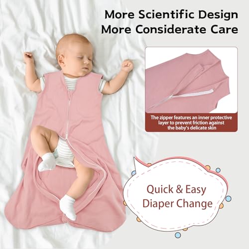 Wrrernsin Baby Sleep Sack 0-6 Months 100% Cotton 0.5 TOG 3 Pack
