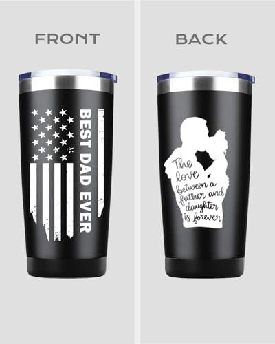 Dad Birthday Gift From Daughter – Best Dad Ever Tumbler, From Daughter Variation, 20 oz Stainless Gift