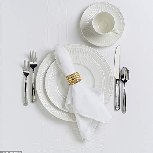 100pcs Gold Napkin Rings with Velcro, Decorative Table Setting Buckles