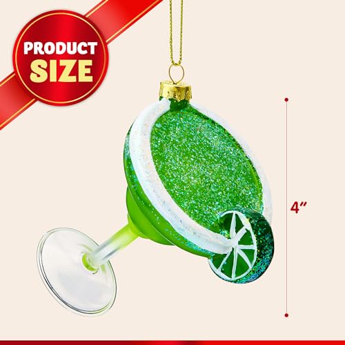 Joiedomi Mini Margarita Christmas Ornament - Fun Cocktail Glass Holiday Decor