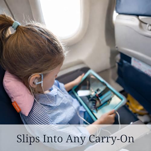 Travel Mini Pillow - Compact 11x7 inches for Kids, Toddlers & Pets - Gray