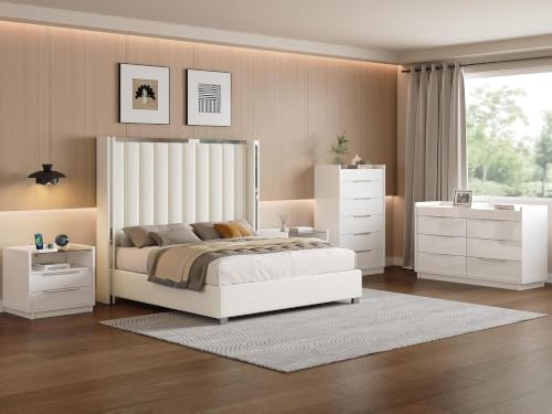5-Piece Queen Bedroom Furniture Set with Platform Bed and Storage