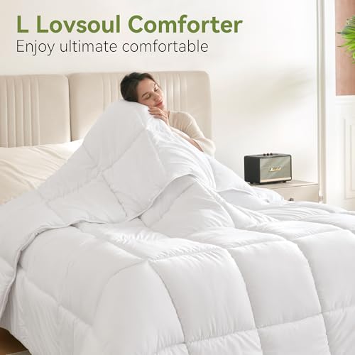 L LOVSOUL King Duvet Insert - All Season Down Alternative Comforter (106x90")