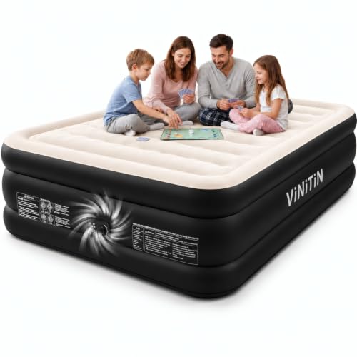 Queen Air Mattress with Built-in Pump - 16" Elevated Inflatable Bed